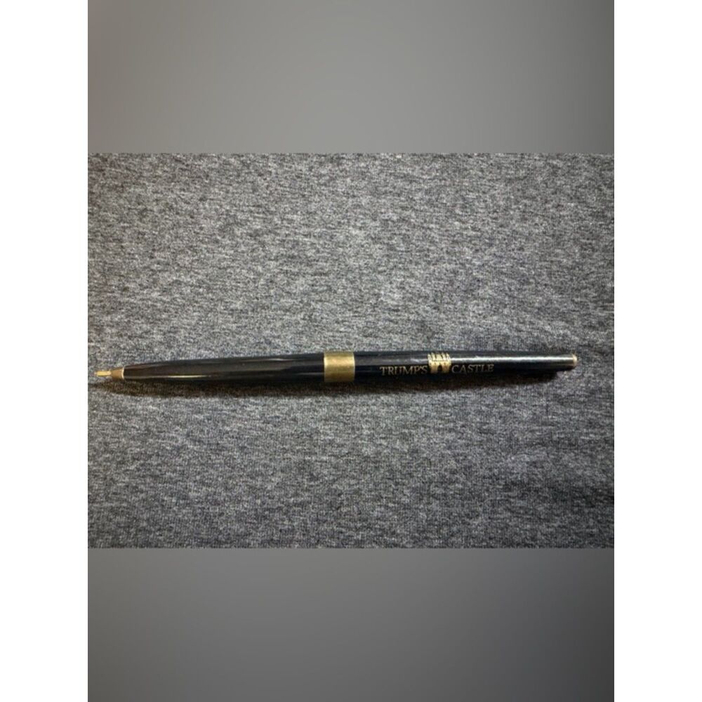 Trump’s Castle Souvenir Pen – Black & Gold Casino Memorabilia